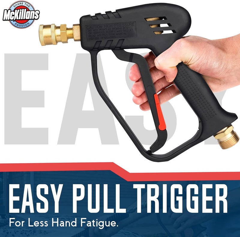 McKillans ® Pressure Washer Gun Replacement M22 Inlet with Extension with 1/4” Quick Connector Coupler - Image 5